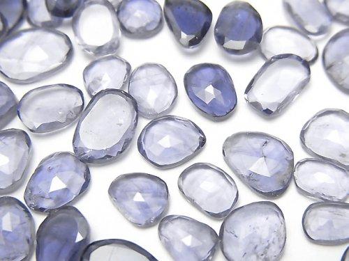 [Video] High Quality Iolite AA++ Undrilled Freeform Single Sided Rose Cut 5pcs
