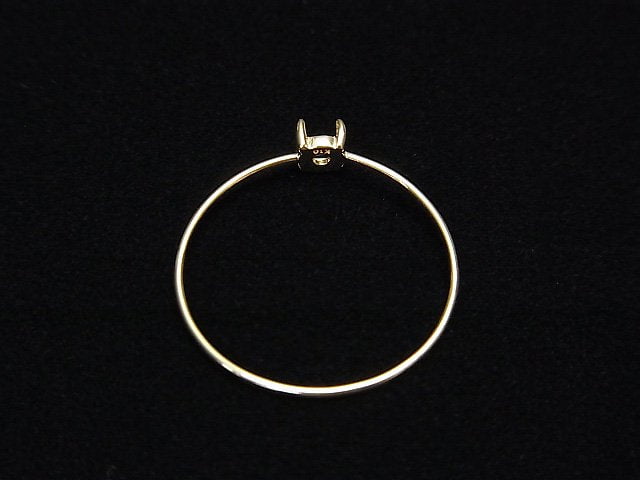 [Video] [Japan] [K10 Yellow Gold] Ring Empty Frame (Claw Clasp) Round Cabochon for 3mm 1pc