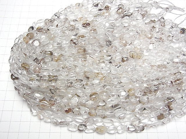 [Video]Crystal-Copper Rutilated Quartz AA+ Small Size Nugget 1strand beads (aprx.15inch/37cm)