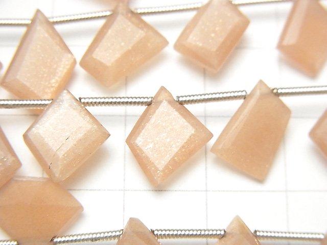 [Video] High Quality Peach Moonstone AAA- Fancy Shape Cut 1strand beads (aprx.7inch / 18cm)