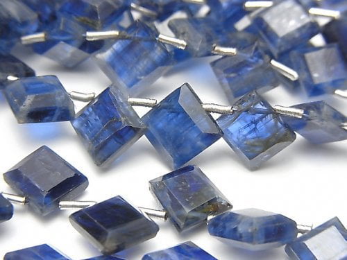 [Video]High Quality Kyanite AA++ Diamond Shape [Dark color] half or 1strand beads (aprx.9inch/22cm)