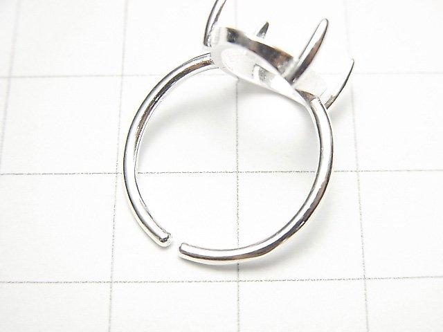 [Video] Silver925 Ring Frame (Prong Setting) Oval 14x10mm No coating Free size 1pc