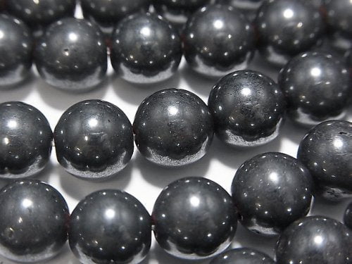 [Video] Natural Hematite AAA Round 8mm 1strand beads (aprx.15inch/38cm)