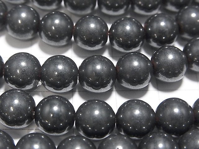 [Video] Natural Hematite AAA Round 8mm 1strand beads (aprx.15inch/38cm)
