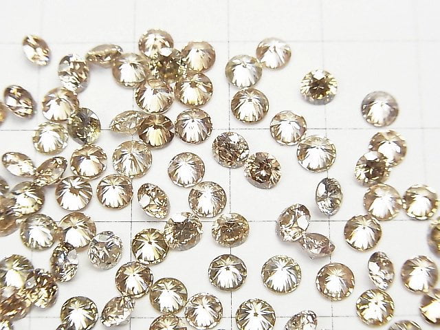 [Video]Brown Diamond Round Faceted 4x4mm 1pc