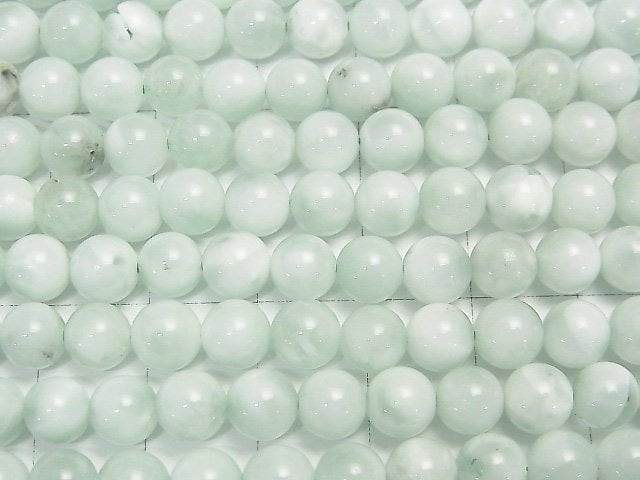 [Video] Green Angelite AAA- Round 6mm 1strand beads (aprx.15inch / 37cm)