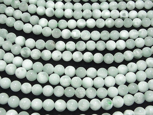 [Video] Green Angelite AAA- Round 6mm 1strand beads (aprx.15inch / 37cm)