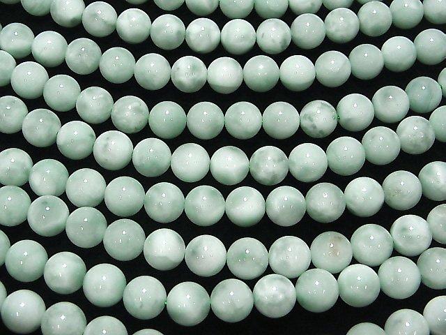 [Video] Green Angelite AAA Round 10mm 1strand beads (aprx.14inch / 35cm)
