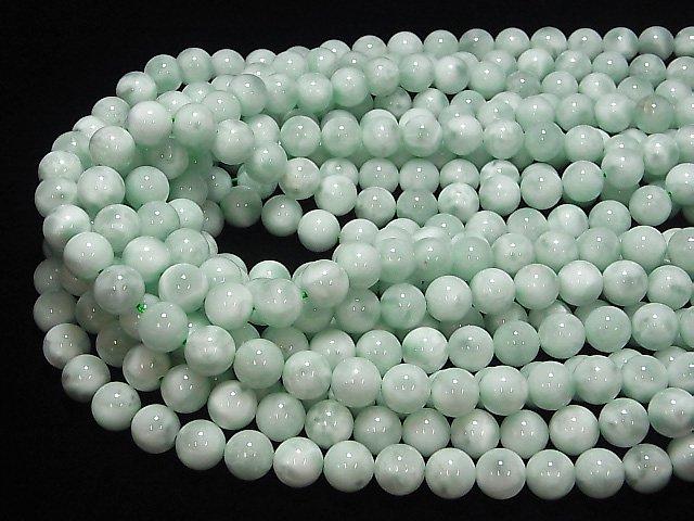 [Video] Green Angelite AAA Round 10mm 1strand beads (aprx.14inch / 35cm)