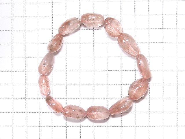 [Video] [One of a kind] Natural Strawberry Quartz AAA Nugget Bracelet NO.103
