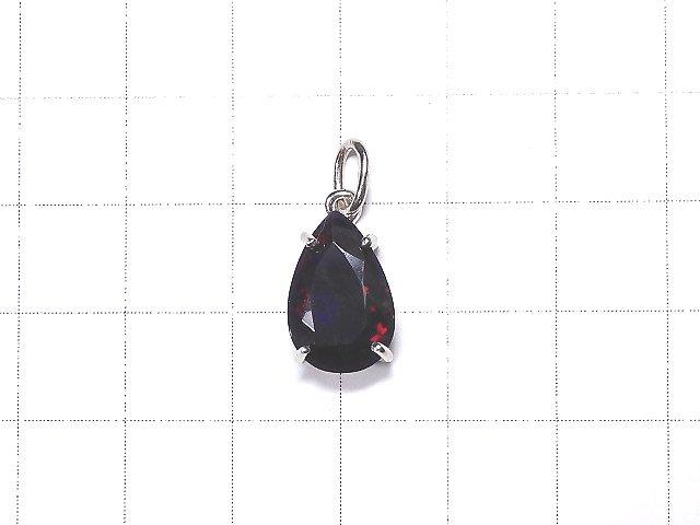 [Video] [One of a kind] High Quality Black Opal AAA Faceted Pendant Silver925 NO.113