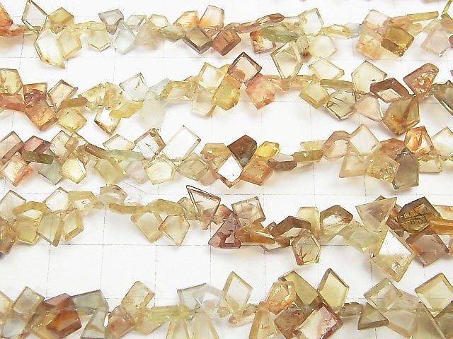 [Video] High Quality Natural Multicolor Zircon AAA- Rough Slice Faceted half or 1strand beads (aprx.7inch / 18cm)