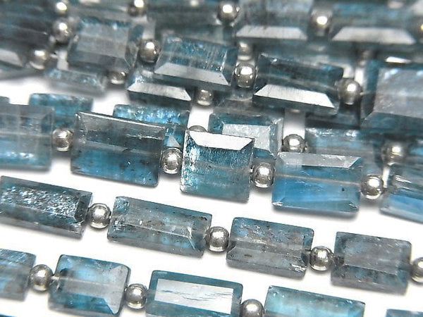 [Video] Indigo Blue Kyanite AA++ Faceted Rectangle 1strand beads (aprx.9inch/22cm)