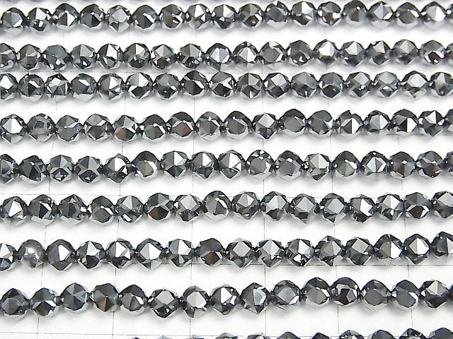 [Video] High Quality! 2pcs $9.79! Terahertz Star Faceted Round 4mm 1strand beads (aprx.15inch / 36cm)