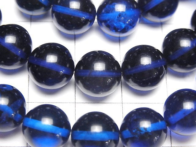 [Video] Blue color Amber Round 10mm Bracelet