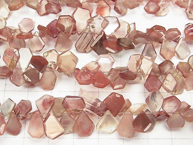 [Video] Mongolian Andesine AA++ Rough Slice Faceted half or 1strand beads (aprx.7inch / 18cm)