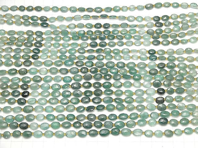 [Video]Grandidierite AA++ Faceted Oval 1strand beads (aprx.7inch/18cm)