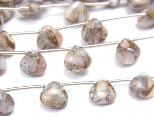 [Video]Copper Pink Opal AAA Chestnut (Smooth) 8x8mm 1strand (8pcs )