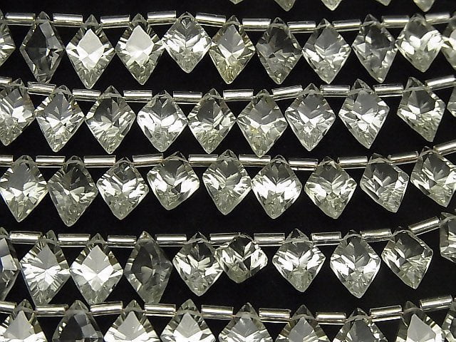 [Video] High Quality Green Amethyst AAA Diamond Concave Cut 12x8mm 1strand (8pcs )