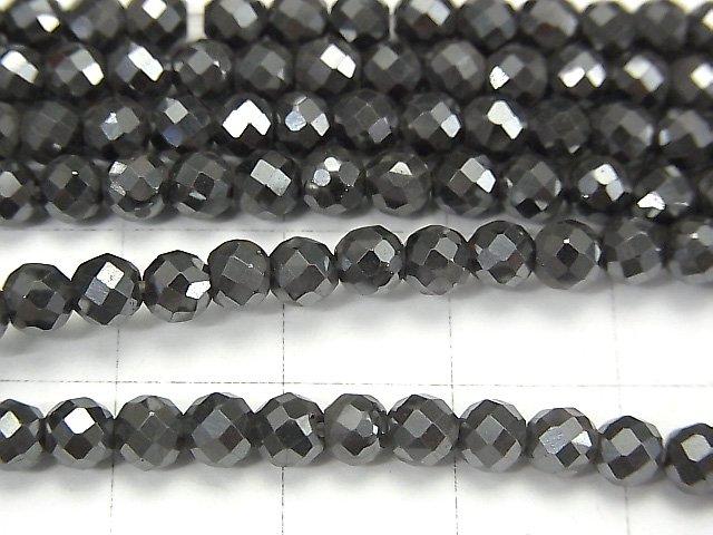 [Video] High Quality! 2pcs $6.79! Magnetic! Hematite Faceted Round 4mm 1strand beads (aprx.15inch / 38cm)