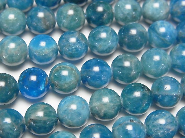 [Video] Blue Apatite AA Round 8mm 1strand beads (aprx.15inch/37cm)