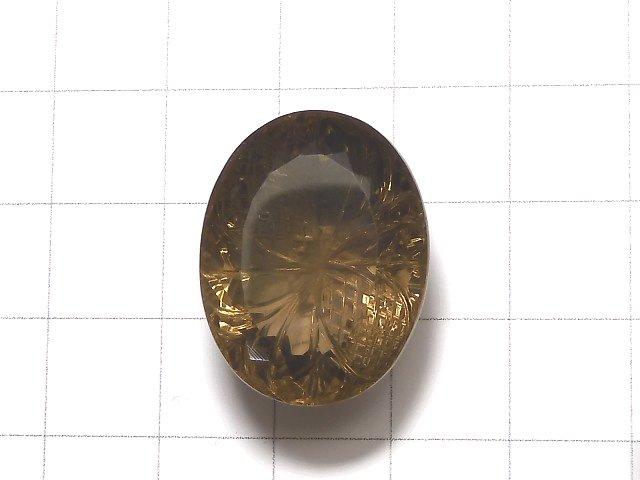 [Video] [One of a kind] High Quality Smoky Quartz AAA Carved Faceted 1pc NO.7