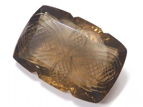 [Video] [One of a kind] High Quality Smoky Quartz AAA Carved Faceted 1pc NO.16
