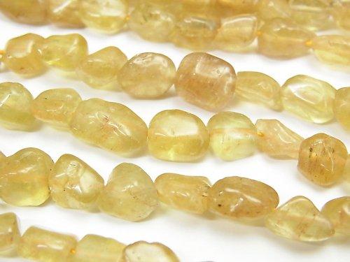[Video] Yellow Apatite AA Nugget 1strand beads (aprx.15inch / 37cm)