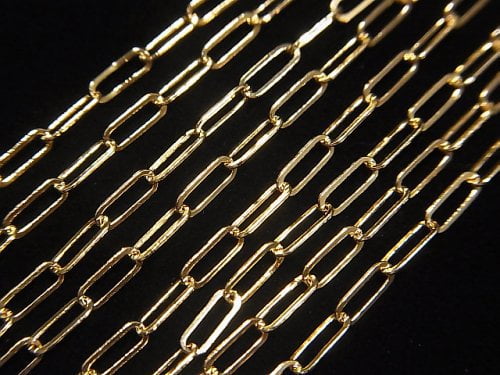 14KGF Long Flat Cable Chain 5.5x2.0mm 10cm