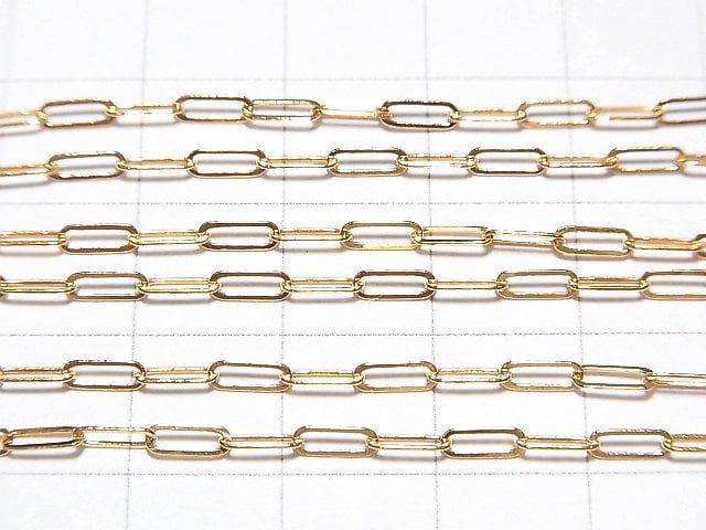 14KGF Long Flat Cable Chain 5.5x2.0mm 10cm