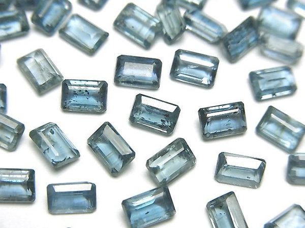[Video]High Quality Indigo Blue Kyanite AAA- Loose stone Rectangle Faceted 6x4mm 3pcs