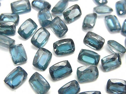 [Video] High Quality Indigo Blue Kyanite AAA- Undrilled Rectangle Faceted 7x5mm 2pcs