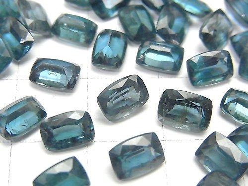 [Video] High Quality Indigo Blue Kyanite AAA- Undrilled Rectangle Faceted 7x5mm 2pcs