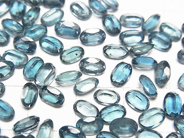 [Video]High Quality Indigo Blue Kyanite AAA- Loose stone Oval Faceted 6x4mm 3pcs