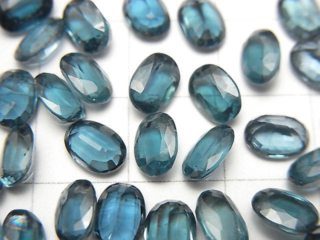 [Video]High Quality Indigo Blue Kyanite AAA- Loose stone Oval Faceted 7x5mm 2pcs