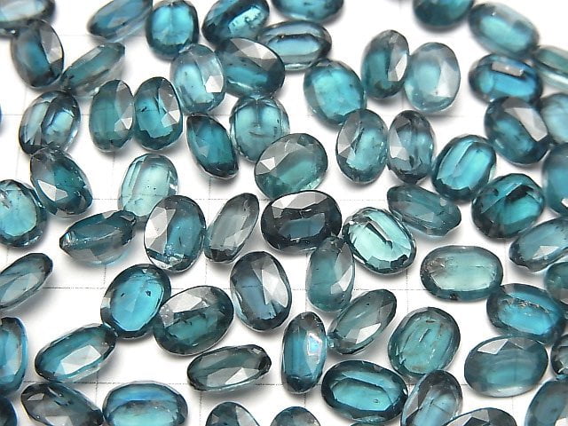 [Video]High Quality Indigo Blue Kyanite AAA- Loose stone Oval Faceted 8x6mm 2pcs