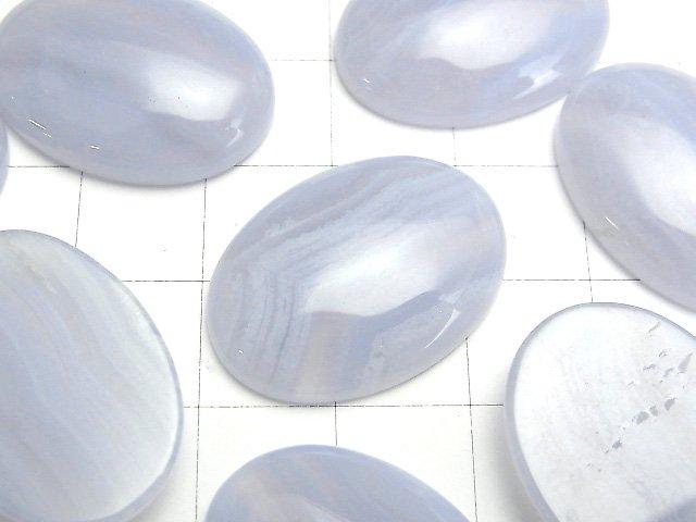 [Video] Blue Lace Agate AAA Oval Cabochon 25x18mm 1pc