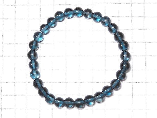 [Video] [One of a kind] High Quality London Blue Topaz AAA Round 7.5mm Bracelet NO.2