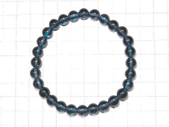 [Video] [One of a kind] High Quality London Blue Topaz AAA Round 7.5mm Bracelet NO.3