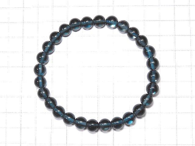 [Video] [One of a kind] High Quality London Blue Topaz AAA Round 7.5mm Bracelet NO.5