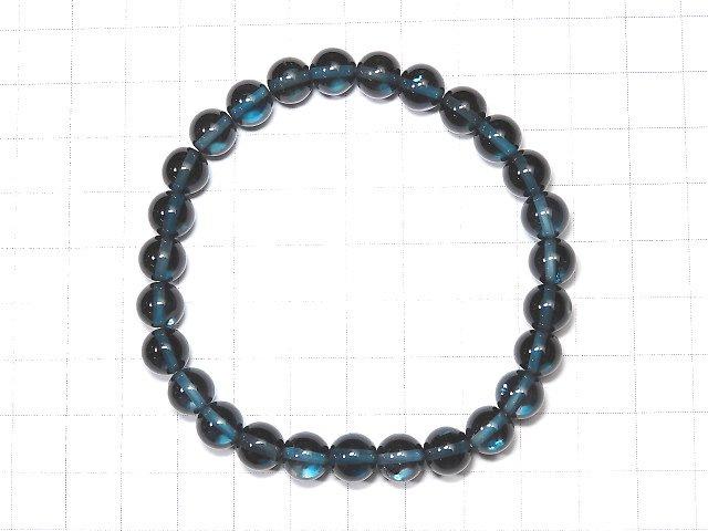 [Video] [One of a kind] High Quality London Blue Topaz AAA Round 8mm Bracelet NO.6