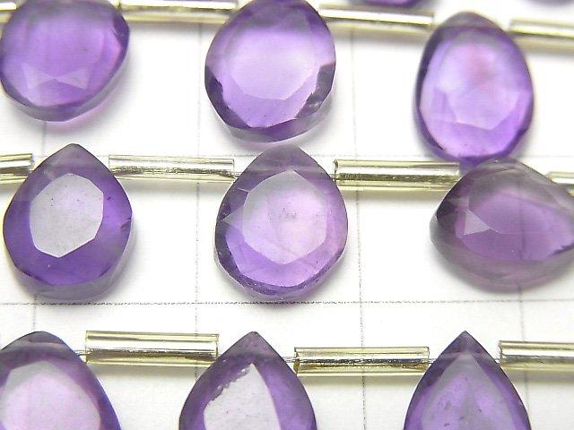 [Video] High Quality Amethyst AA++ Slice Faceted Nugget 1strand (15pcs)