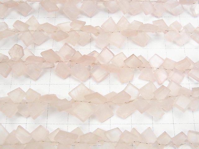 [Video] Rose Quartz AA++ Rough Slice Faceted 1strand beads (aprx.6inch / 16cm)