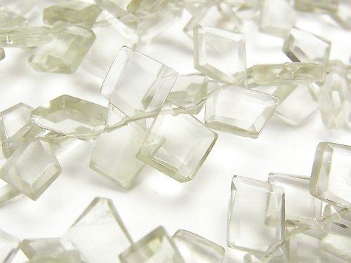 [Video] High Quality Green Amethyst AA++ Rough Slice Faceted 1strand beads (aprx.6inch / 16cm)