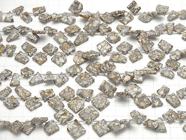 [Video] Copper Opal AAA Rough Slice Faceted 1strand (20pcs)