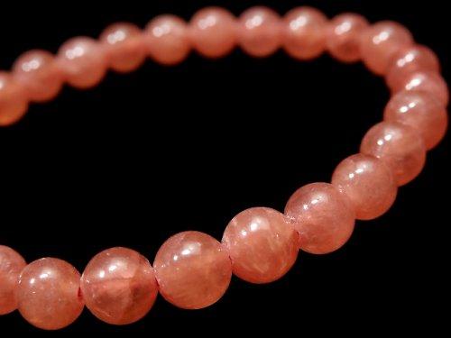 [Video] [One of a kind] Argentina Rhodochrosite AAA ++ Round 6.5mm Bracelet NO.112