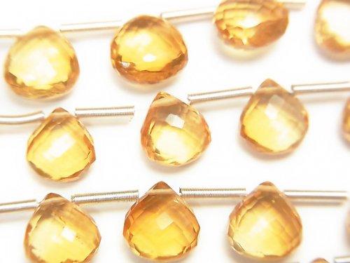 [Video] MicroCut High Quality Citrine AAA+ Chestnut Faceted Briolette half or 1strand (10pcs)