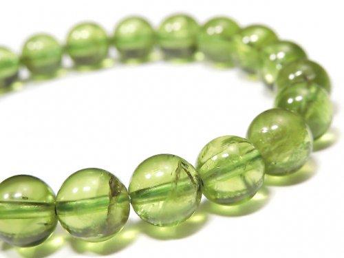 [Video] [One of a kind] High Quality Peridot AAA Round 9mm Bracelet NO.203