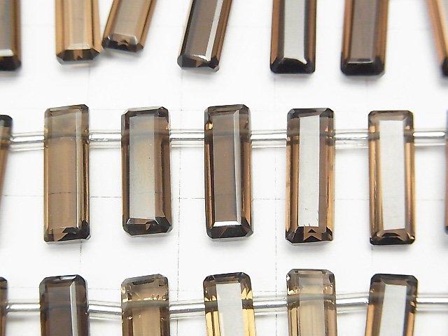 [Video] High Quality Smoky Quartz AAA Rectangle Faceted 15x5x4mm 1strand (8pcs)