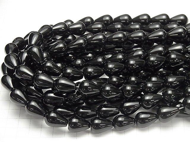 [Video] Onyx Vertical Hole Drop (Smooth) 18x13x13mm half or 1strand beads (aprx.15inch / 36cm)